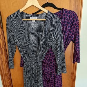 Motherhood maternity wrap dresses, small and medium